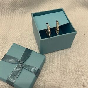 Avon glamorous rhinestone inside out hoop earrings